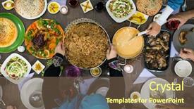  Presentation with risk top view - Amazing theme having kid friendly menu - top view of family backdrop and a  colored foreground