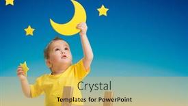  Presentation with growing - PPT layouts featuring kid growing or dreaming creative concept background and a yellow colored foreground
