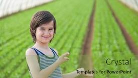  Presentation with eco - Amazing theme having kid in eco greenhouse backdrop and a seafoam green colored foreground
