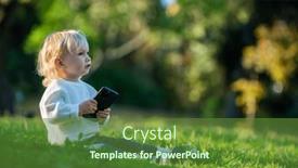  Presentation with alone - PPT theme having kid-is-distracted background and a tawny brown colored foreground