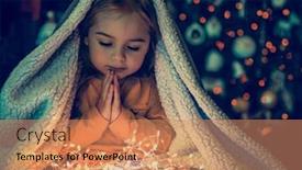  Presentation with baby tree - PPT layouts enhanced with kid-making-magic-wish background and a coral colored foreground