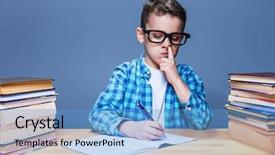  Presentation with maternal child nurisng - Slide set featuring kid picking book - child writing in notebook background and a  colored foreground