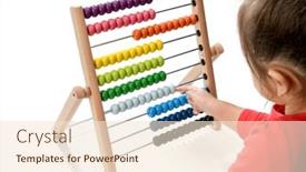  Presentation with monarch butterfly isolated on white - PPT theme featuring kid-playing-with-abacus-isolated background and a lemonade colored foreground