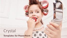  Presentation with fashion accessories - Slide set featuring kid-s-fashion-clothes and a lemonade colored foreground