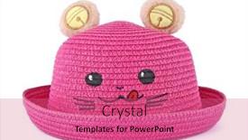  Presentation with pink white - Theme with kid-s-summer-pink-hat background and a coral colored foreground