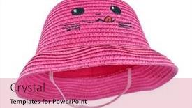  Presentation with pink white - Presentation having kid-s-summer-pink-hat background and a  colored foreground