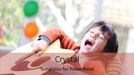  Presentation with guitar - Colorful theme enhanced with kid singing and playing guitar backdrop and a red colored foreground