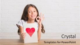  Presentation with hispanic - Amazing presentation theme having kid sitting on the table backdrop and a  colored foreground