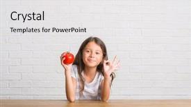  Presentation with hispanic - Theme consisting of kid sitting on the table background and a white colored foreground