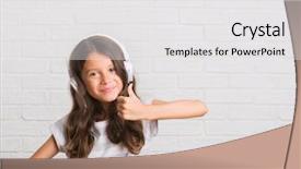  Presentation with smiling paramedic sitting in ambulance - Cool new theme with kid sitting on the table backdrop and a white colored foreground