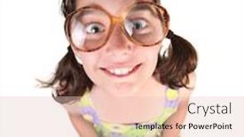  Presentation with lens - Amazing theme having laughable - kid using computer looking up backdrop and a lemonade colored foreground