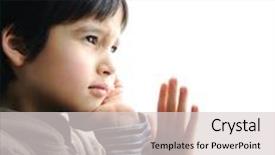  Presentation with waiting - Presentation theme enhanced with kid waiting on window background and a lemonade colored foreground