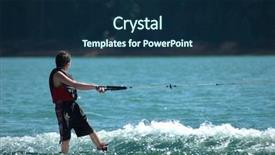  Presentation with lake - Cool new presentation with kid wakeboarding on a lake backdrop and a  colored foreground