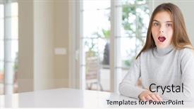  Presentation with math angle - Beautiful PPT theme featuring kid wearing casual sweater afraid backdrop and a light gray colored foreground