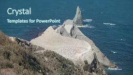  Presentation with new zealand - Cool new slides with kidnapp - gannet birds colony cape kidnappers backdrop and a  colored foreground