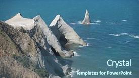  Presentation with birds moving presentaion - Audience pleasing PPT layouts consisting of kidnapp - gannet birds colony cape kidnappers backdrop and a  colored foreground