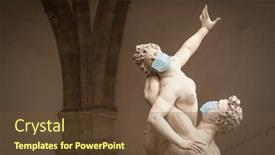  Presentation with kidnapping - Audience pleasing slide deck consisting of kidnapping-of-the-sabine-women backdrop and a tawny brown colored foreground