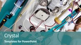  Presentation with medical procedure - Amazing presentation design having kidney - blood purification medical procedure plasmapheresis backdrop and a ocean colored foreground