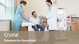  Presentation with dialysis - PPT theme featuring kidney - full length of doctor showing background and a coral colored foreground