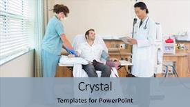  Presentation with digital hospital - Colorful presentation enhanced with kidney - full length of doctor using backdrop and a light blue colored foreground