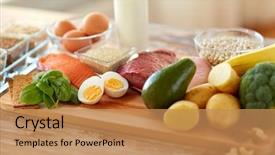  Presentation with healthy eating - Presentation theme featuring kidney - healthy eating and diet concept background and a coral colored foreground