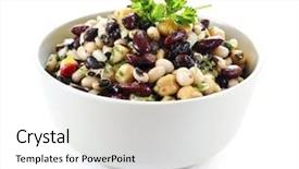  Presentation with beans - Presentation theme enhanced with kidney - isolated vegeterian salad of various background and a white colored foreground