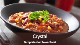  Presentation with mexican chili - Presentation design with kidney - mexican chili con carne background and a tawny brown colored foreground