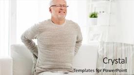  Presentation with back pain - PPT theme having kidney - people healthcare and problem concept background and a light gray colored foreground