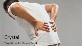  Presentation with back pain - Amazing PPT layouts having kidney - people healthcare and problem concept backdrop and a light gray colored foreground
