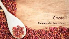  Presentation with beans - Colorful presentation theme enhanced with kidney - raw red beans backdrop and a lemonade colored foreground