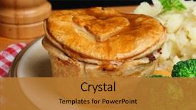  Presentation with steak - Audience pleasing presentation design consisting of fountain pen on text sheet paper with rose close-up backdrop and a tawny brown colored foreground