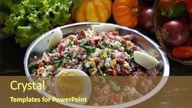  Presentation with kidney bean - Slide deck consisting of kidney - tropeiro bean background and a tawny brown colored foreground