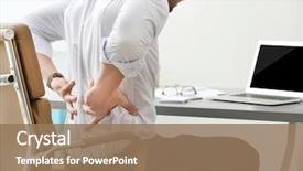  Presentation with backache - Cool new presentation with kidney - young man suffering from backache backdrop and a coral colored foreground