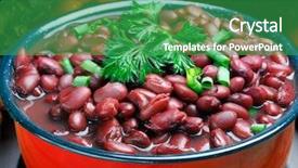  Presentation with kidney bean - Slide deck having kidney bean food background and a ocean colored foreground