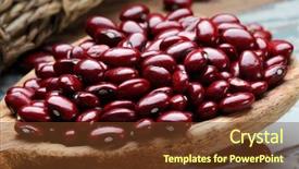  Presentation with kidney bean - PPT layouts with kidney bean raw food background and a tawny brown colored foreground