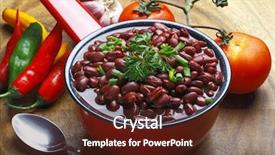  Presentation with kidney bean - PPT theme with logistics - logistic storage shipment industry and background and a  colored foreground.