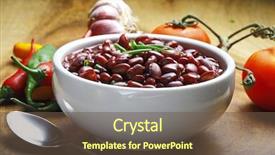  Presentation with kidney bean - Colorful slide set enhanced with agriculture industry farming people and backdrop and a gray colored foreground.