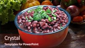  Presentation with kidney bean - Theme featuring red beans seeds - kidney bean background and a tawny brown colored foreground