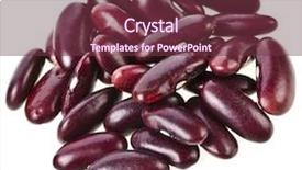  Presentation with kidney - Slide set with kidney beans on white background background and a tawny brown colored foreground