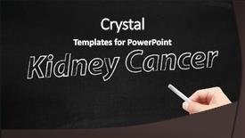  Presentation with kidney cancer - Colorful slides enhanced with kidney cancer written backdrop and a black colored foreground