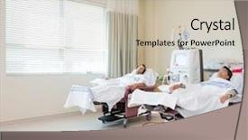  Presentation with renal - Presentation theme having kidney disease - two male patients reclining background and a soft green colored foreground