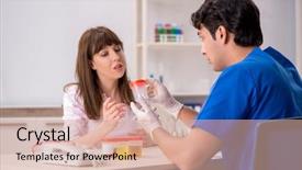  Presentation with urine - Amazing slide set having kidney medical - patient visiting doctor for urine backdrop and a coral colored foreground