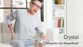  Presentation with kidney medical - Cool new PPT layouts with kidney medical - portrait of casual 50s mature backdrop and a light gray colored foreground