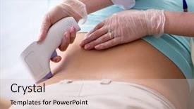  Presentation with medical ultrasound - Beautiful PPT layouts featuring kidney medical - young man visiting radiologyst backdrop and a lemonade colored foreground