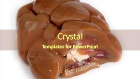  Presentation with kidney - Presentation design consisting of kidnye - raw beef kidney also called background and a tawny brown colored foreground