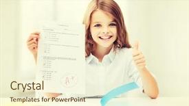  Presentation with school - Slide set with grading kids - education and school concept background and a  colored foreground