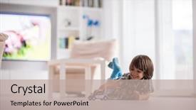  Presentation with old car - Slides consisting of kids - happy kid playing with old background and a mint green colored foreground