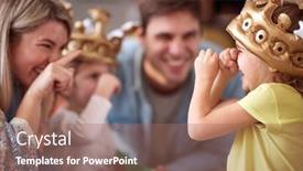  Presentation with togetherness - Colorful PPT layouts enhanced with kids-are-playing-funny-games backdrop and a coral colored foreground