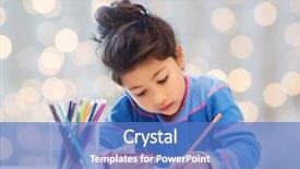  Presentation with hobby children - Presentation theme enhanced with kids art - children hobby childhood and happy background and a teal colored foreground