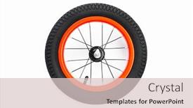  Presentation with wheel - Amazing presentation design having kids-bicycle-wheel-with-spokes backdrop and a lemonade colored foreground
